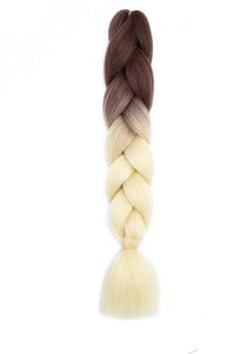 Ombre Kanekalon Braiding Hair Ombre Jumbo Extensions 24 Zoll Jumbo Braid Synthetic Flechten Afro Flechten Haarverlängerungen Twist Jumbo Box Zöpfe Kunsthaar Frauen 3Pack von XCHANJUN