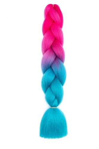 Ombre Kanekalon Braiding Hair Ombre Jumbo Extensions 24 Zoll Jumbo Braid Synthetic Flechten Afro Flechten Haarverlängerungen Twist Jumbo Box Zöpfe Kunsthaar Frauen 3Pack von XCHANJUN
