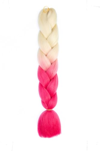 Ombre Kanekalon Braiding Hair Ombre Jumbo Extensions 24 Zoll Jumbo Braid Synthetic Flechten Afro Flechten Haarverlängerungen Twist Jumbo Box Zöpfe Kunsthaar Frauen 3Pack von XCHANJUN