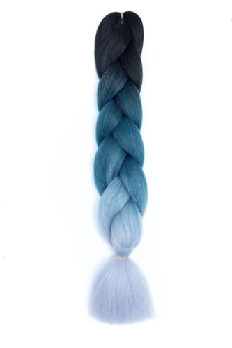 Ombre Kanekalon Braiding Hair Ombre Jumbo Extensions 24 Zoll Jumbo Braid Synthetic Flechten Afro Flechten Haarverlängerungen Twist Jumbo Box Zöpfe Kunsthaar Frauen 3Pack von XCHANJUN