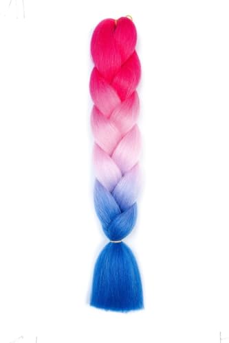 Ombre Kanekalon Braiding Hair Ombre Jumbo Extensions 24 Zoll Jumbo Braid Synthetic Flechten Afro Flechten Haarverlängerungen Twist Jumbo Box Zöpfe Kunsthaar Frauen 3Pack von XCHANJUN