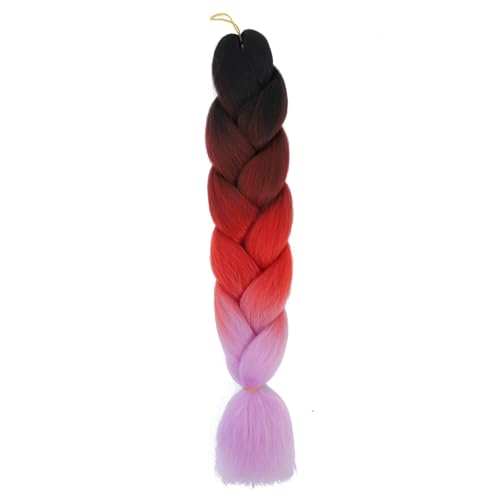 Ombre Kanekalon Braiding Hair Ombre Jumbo Extensions 24 Zoll Jumbo Braid Synthetic Flechten Afro Flechten Haarverlängerungen Twist Jumbo Box Zöpfe Kunsthaar Frauen 3Pack von XCHANJUN