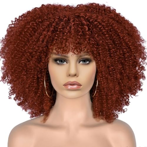 Perücken Frauen kurzes lockiges Haar afrikanisches kleines lockiges Haar Explosion Kopf Perücken Perücken rosa Netz Kopfbedeckung Perücken Frauen kurzes lockiges Haar afrikanisches kleines lockiges Haar Explosion Kopf Perücken Perücken rosa Netz Kopfbedeckung von XCHANJUN