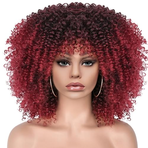 Perücken Frauen kurzes lockiges Haar afrikanisches kleines lockiges Haar Explosion Kopf Perücken Perücken rosa Netz Kopfbedeckung Perücken Frauen kurzes lockiges Haar afrikanisches kleines lockiges Haar Explosion Kopf Perücken Perücken rosa Netz Kopfbedeckung von XCHANJUN