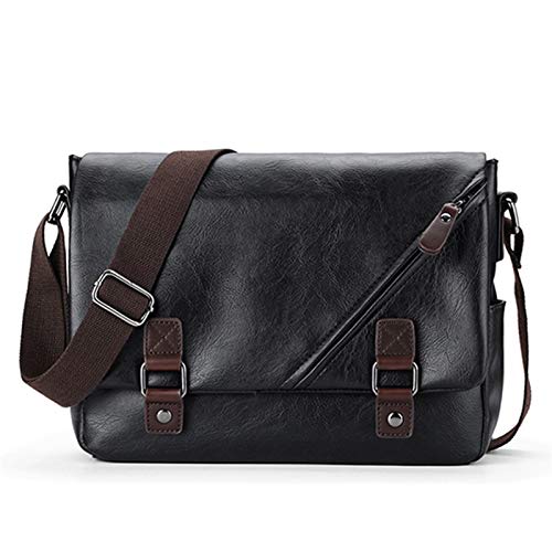 XCHJY Messenger Bag Messenger Black Black Business Sling Taschen Vintage Crossbody Taschen for Männer Casual Umhängetasche Y von XCHJY