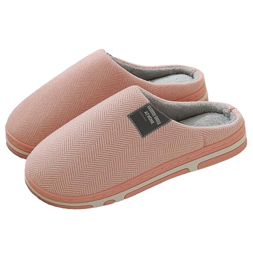 XCMXBM Closed Toe Slippers Arch Support Slippers Non Slip Home Shoes Orthopedic Fluffy Wide Fit cosy winter Slippers for Women (Rosa, Erwachsene, Damen, 47, Numerisch, EU Schuhgrößensystem, M) von XCMXBM