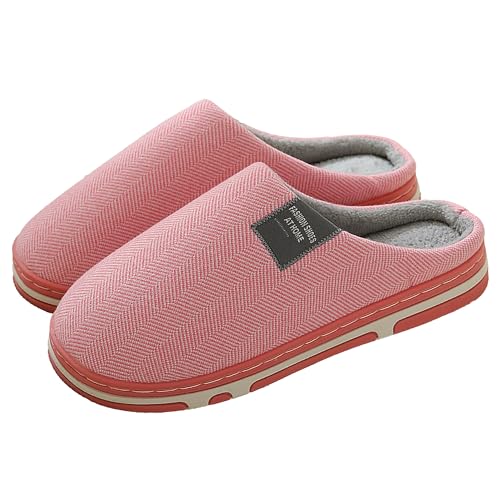 XCMXBM Closed Toe Slippers Arch Support Slippers Non Slip Home Shoes Orthopedic Fluffy Wide Fit cosy winter Slippers for Women (Rosenrot, Erwachsene, Damen, 45, Numerisch, EU Schuhgrößensystem, M) von XCMXBM