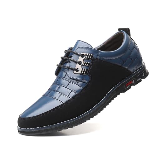 XCMXBM Herren Mokassins,Lederschuhe, Klassische Oxford Lederschuhe, Casual Business Formal (Blau, Erwachsene, Herren, 40, Numerisch, EU Schuhgrößensystem, M) von XCMXBM