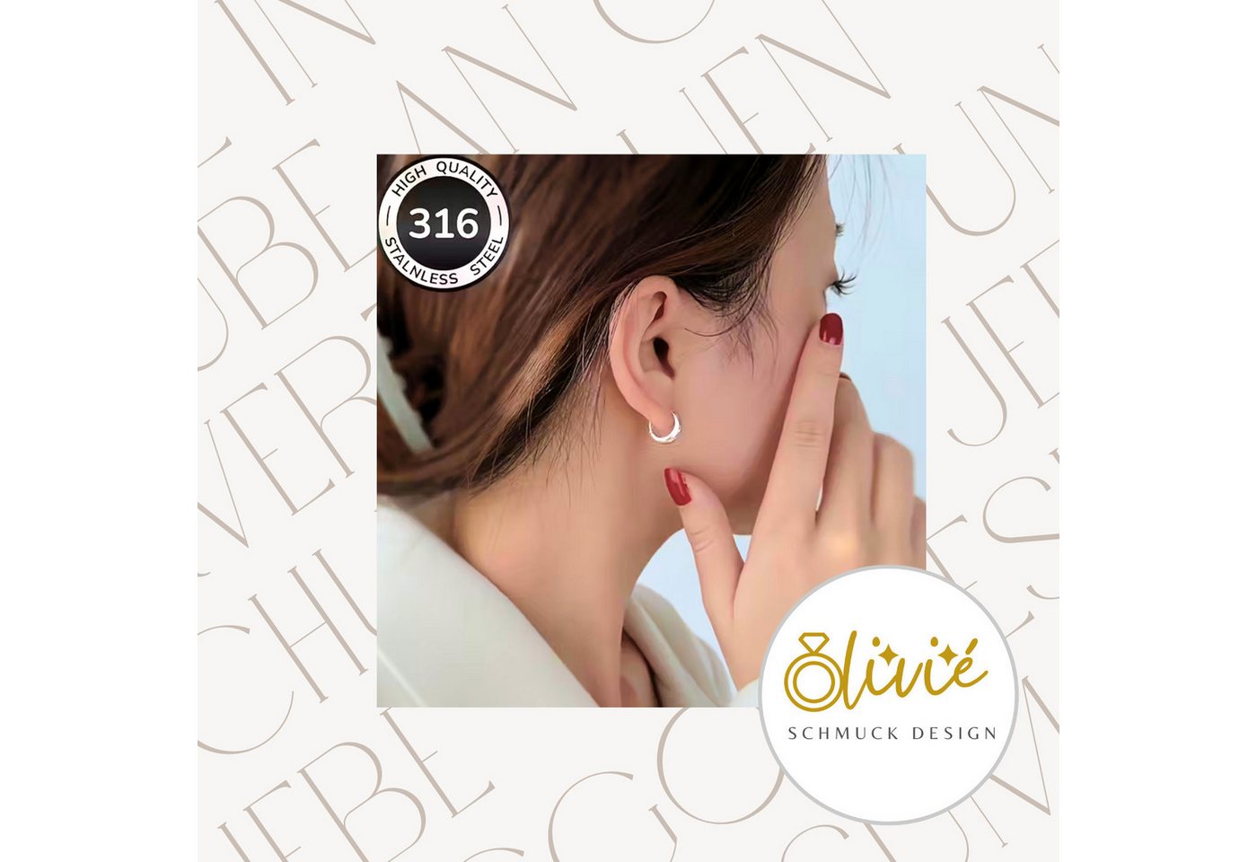 XCOAST Ohrhänger-Set Damen-Ohrringe Creolen aus Edelstahl – Silber, hypoallergen, zeitlos (2-tlg., 1 Paar Silberohrringe im Schmucketui), runde Creolen, edel verabeitet, eleganter Schnitt, glänzend von XCOAST