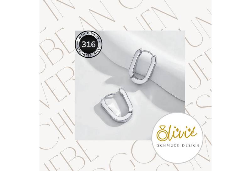 XCOAST Ohrhänger-Set Damen-Ohrringe aus Edelstahl – Silber, hypoallergen, edel & zeitlos (1-tlg., 1 Paar Ohrringe im Schmuck Etui), oval, edel verabeitet, eleganter Schnitt, hochwertig von XCOAST