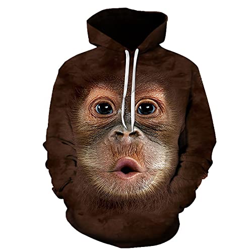 XCSBZ 3D Pullover Hoodie 3D Digitaldruck Casual Herren Pullover Pullover Kordelzug Top Baseball Uniform Tier AFFE Orang-Utan,4XL XCSBZ 3D Pullover Hoodie 3D Digitaldruck Casual Herren Pullover Pullover Kordelzug Top Baseball Uniform Tier AFFE Orang-Utan,4XL von XCSBZ