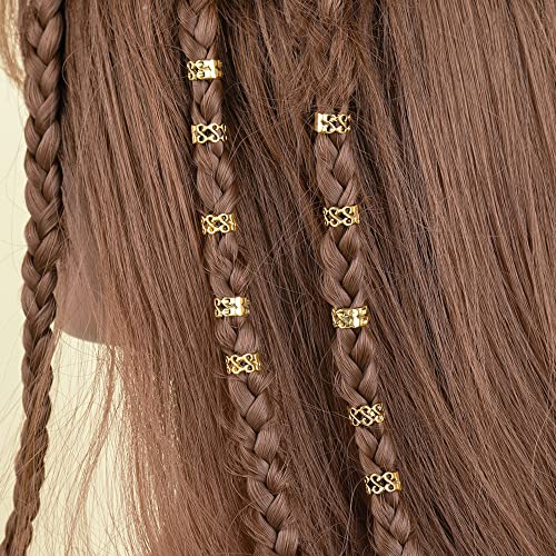 XCSJ Dreadlock Schmuck Dreadlock Perlen Manschetten Haarschmuck Dread Lock Metall Cuffs Dreadlocks Perlen Flechtet Haar Schmuck Für Männer Und Frauen Geeignet(Gold,20pcs) von XCSJ