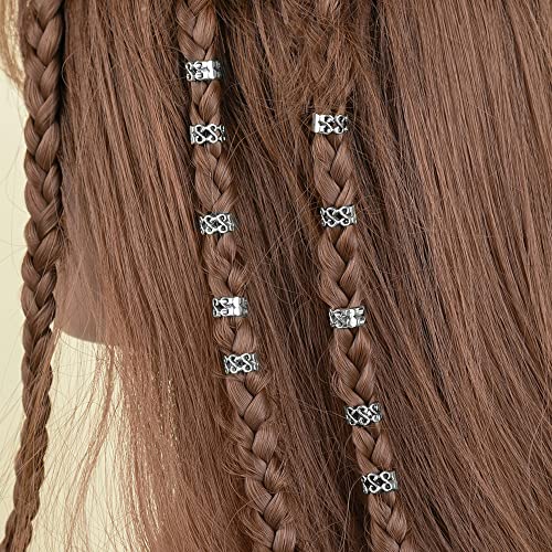 Dreadlock Schmuck Dreadlock Perlen Manschetten Haarschmuck Dread Lock Verstellbar Metall Cuffs Dreadlocks Perlen Flechtet Haar Schmuck Für Männer Und Frauen Geeignet(Silber,20pcs) von XCSJ