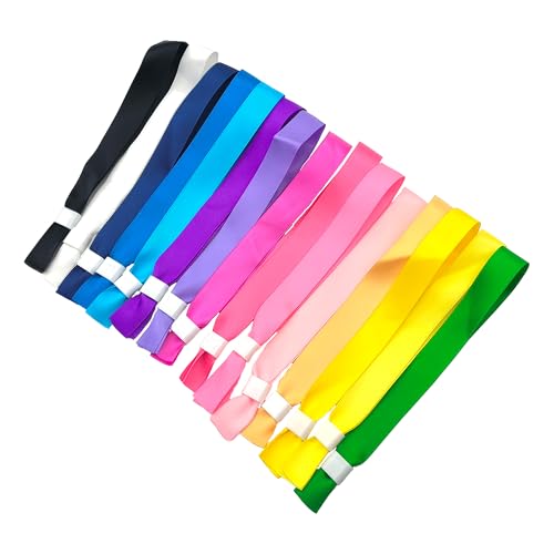 XCSJ 30 Stück Stoff Armbänder, Verstellbare Stoff Einlassbändchen, Event Armbänder mit Kunststoffverschlüssen, Eintrittsbänder Einlassbänder für Events, Konzerte, Partys (15 Farben) von XCSJ