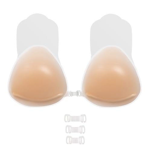 XCSJ Silikon Klebe BH Push Up Invisible Bra Große Größen, Trägerlos Unsichtbarer Brust Lift Up Wiederverwendbare Klebe BH Trägerloser Klebebh Für Abendkleid, Brautkleid, Rückenfreie (C) von XCSJ