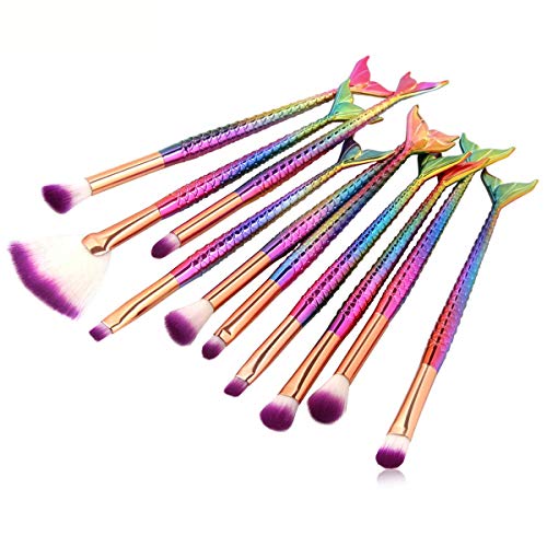 Meerjungfrau Augen Make-up Pinsel Set, Professionelle Lidschatten Make-up Pinsel Set mit weichen synthetischen Haaren, Mehrfarbig, Einheitsgröße von XCSSKG