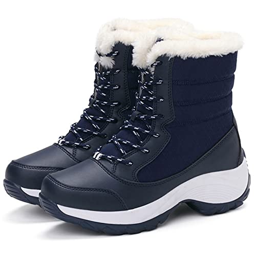 XCVFBVG Damenstiefel Snow Boots Plush Warm Ankle Boots For Women Winter Shoes Waterproof Boots Women Female Winter Shoes Booties(Color:B,Size:38 EU) von XCVFBVG