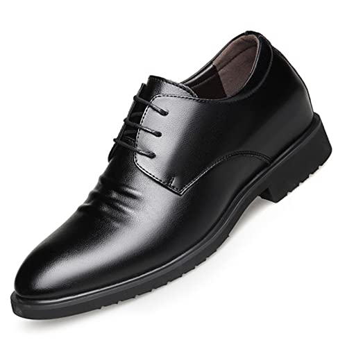 XCVFBVG Herren Lederschuhe Breathable Lace Up Shoes Men's Leather Shoes Pointed Men's Shoes(Size:43 EU) von XCVFBVG