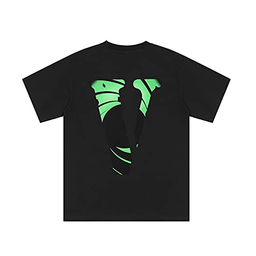 Big V Brief T-Shirt for Herren Damen Hip Hop Mode Kurzarm Baumwolle Rundhals Short Sleeve Shirt,Schwarz,S Big V Brief T-Shirt for Herren Damen Hip Hop Mode Kurzarm Baumwolle Rundhals Short Sleeve Shirt,Schwarz,S von XCVFD
