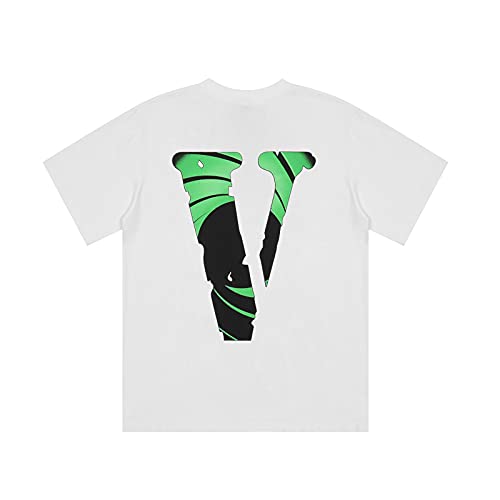 Big V Brief T-Shirt for Herren Damen Hip Hop Mode Kurzarm Baumwolle Rundhals Short Sleeve Shirt,Weiß,S Big V Brief T-Shirt for Herren Damen Hip Hop Mode Kurzarm Baumwolle Rundhals Short Sleeve Shirt,Weiß,S von XCVFD