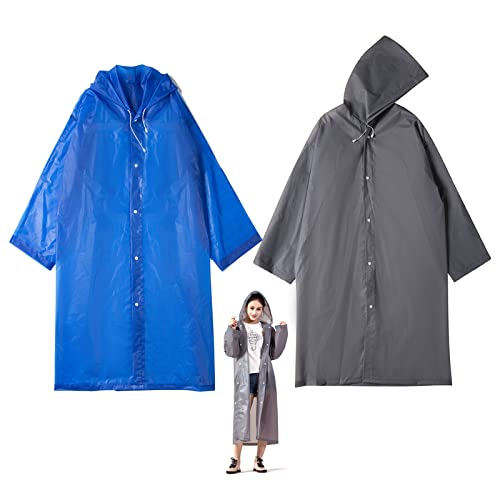 XCWTBL Regenponcho Herren Damen Wasserdicht 2 Stück Regenmantel Transparent Regenponcho Regen Zubehör für Regenbekleidung Regencape Regenjacke Wasserdicht für Wandern Radfahren Camping und Reisen von XCWTBL