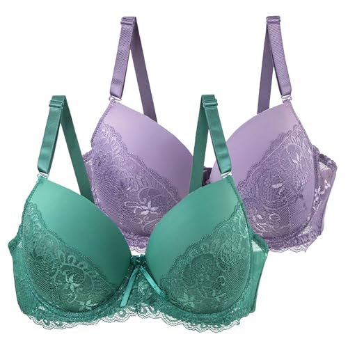 XCXC 2er-Pack Damen BH ohne Bügel Frauen Große Größen Push-Up Spitzen-BH Leicht Bequemes Klassische BHS mit Verstellbaren Trägern, Anti-Sagging BH Set für Alltag und Freizeit XCXC 2er-Pack Damen BH ohne Bügel Frauen Große Größen Push-Up Spitzen-BH Leicht Bequemes Klassische BHS mit Verstellbaren Trägern, Anti-Sagging BH Set für Alltag und Freizeit von XCXC