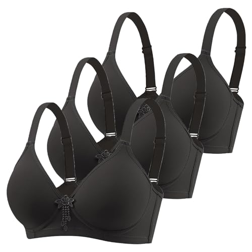 XCXC 3er Pack BH Damen ohne Bügel Push Up BH Frauen Bequemer und Atmungsaktiv BH Set Damen Große Brüste Klassische BH Set mit verstellbarem Träger Frau Unterwäsche Bra für Alltag Outdoor Fitness XCXC 3er Pack BH Damen ohne Bügel Push Up BH Frauen Bequemer und Atmungsaktiv BH Set Damen Große Brüste Klassische BH Set mit verstellbarem Träger Frau Unterwäsche Bra für Alltag Outdoor Fitness von XCXC