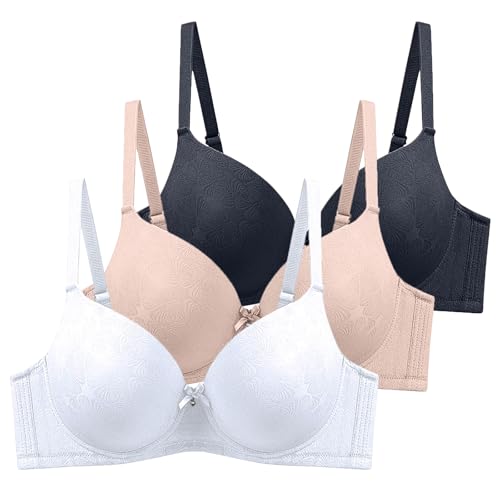 XCXC 3er Pack Damen BHS mit Bügel Frauen Spitzen-BH Leicht Perfekte Passform Klassische Anti-Sagging BH Set mit Verstellbaren Trägern für Alltag und Freizeit XCXC 3er Pack Damen BHS mit Bügel Frauen Spitzen-BH Leicht Perfekte Passform Klassische Anti-Sagging BH Set mit Verstellbaren Trägern für Alltag und Freizeit von XCXC