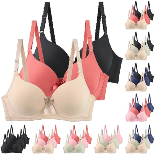 XCXC 3er-Pack Damen BHS mit Bügel Frauen Große Größen Push-Up Leicht Perfekte Passform Klassische-BH mit Verstellbaren Trägern, Anti-Sagging BH Set für Alltag und Freizeit XCXC 3er-Pack Damen BHS mit Bügel Frauen Große Größen Push-Up Leicht Perfekte Passform Klassische-BH mit Verstellbaren Trägern, Anti-Sagging BH Set für Alltag und Freizeit von XCXC