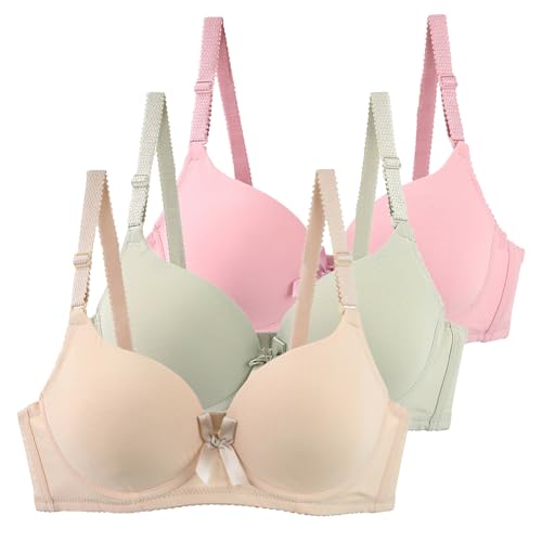 XCXC 3er-Pack Damen BHS mit Bügel Frauen Große Größen Push-Up Leicht Perfekte Passform Klassische-BH mit Verstellbaren Trägern, Anti-Sagging BH Set für Alltag und Freizeit von XCXC