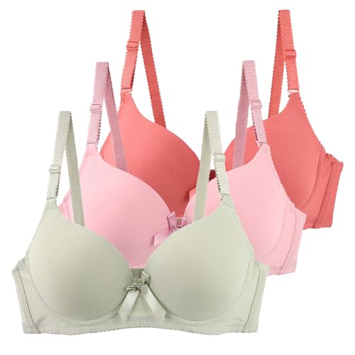 XCXC 3er-Pack Damen BHS mit Bügel Frauen Große Größen Push-Up Leicht Perfekte Passform Klassische-BH mit Verstellbaren Trägern, Anti-Sagging BH Set für Alltag und Freizeit von XCXC