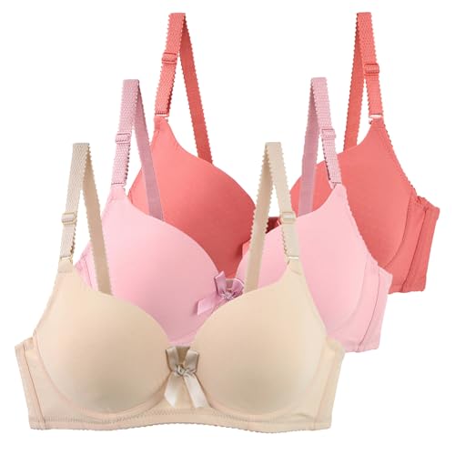 XCXC 3er-Pack Damen BHS mit Bügel Frauen Große Größen Push-Up Leicht Perfekte Passform Klassische-BH mit Verstellbaren Trägern, Anti-Sagging BH Set für Alltag und Freizeit von XCXC