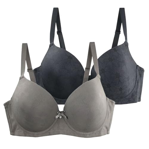 XCXC 3er-Pack Damen BHS mit Bügel Frauen Große Größen Push-Up Leicht Perfekte Passform Klassische-BH mit Verstellbaren Trägern, Anti-Sagging BH Set für Alltag und Freizeit von XCXC