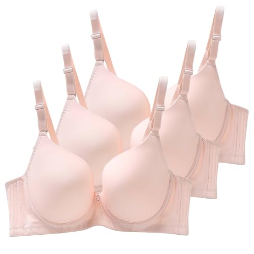 XCXC 3er Pack Damen BHS mit Bügel Frauen Spitzen-BH Leicht Perfekte Passform Klassische Anti-Sagging BH Set mit Verstellbaren Trägern für Alltag und Freizeit von XCXC
