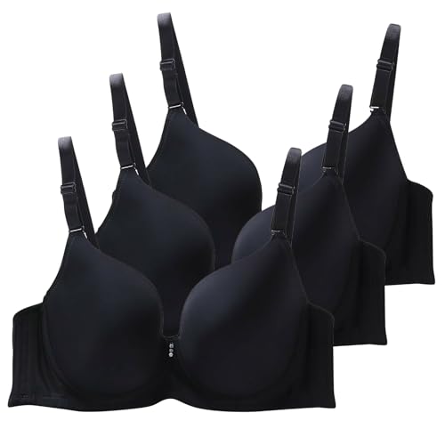 XCXC 3er Pack Damen BHS mit Bügel Frauen Spitzen-BH Leicht Perfekte Passform Klassische Anti-Sagging BH Set mit Verstellbaren Trägern für Alltag und Freizeit von XCXC