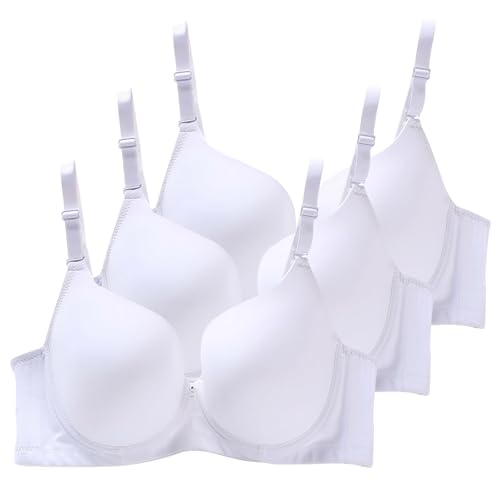 XCXC 3er Pack Damen BHS mit Bügel Frauen Spitzen-BH Leicht Perfekte Passform Klassische Anti-Sagging BH Set mit Verstellbaren Trägern für Alltag und Freizeit von XCXC