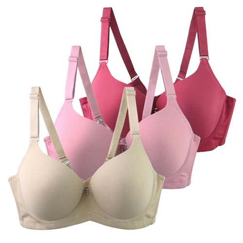 XCXC 3er Pack Damen BHS mit Bügel Große Größen Klassische-BH Frauen Push-Up BH mit verstellbaren Trägern, Atmungsaktiv, Elegantes Design, Komfortabel Unterwäsche für den Alltag von XCXC