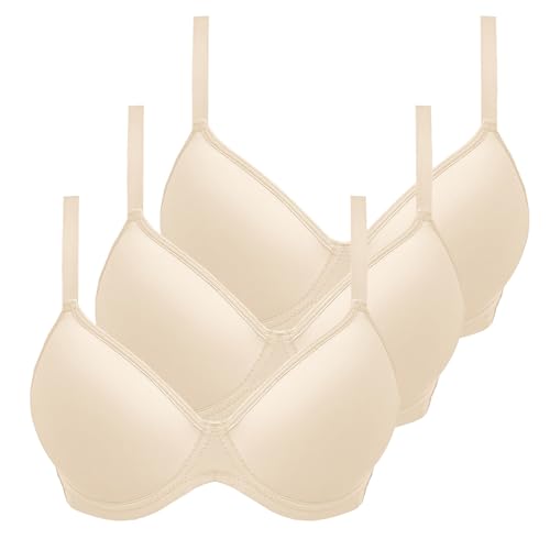 XCXC 3er-Pack Damen BHS mit Bügel Push-Up Soft BH Frauen Bequemer Bügelloser Klassische-BH mit Verstellbaren Trägern Perfekte Passform Bra Set für Alltag und Freizeit von XCXC