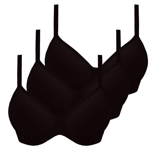 XCXC 3er-Pack Damen BHS mit Bügel Push-Up Soft BH Frauen Bequemer Bügelloser Klassische-BH mit Verstellbaren Trägern Perfekte Passform Bra Set für Alltag und Freizeit von XCXC