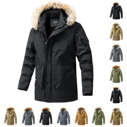 XCXC Winterjacke Herren Jacke mit abnehmbarer Kapuze Männer Reißverschluss Pufferjacke Down Coat Winddicht und Warm Windbreaker Outdoorjacke Warme Jacke Mantel Herbstjacke Wintermantel XCXC Winterjacke Herren Jacke mit abnehmbarer Kapuze Männer Reißverschluss Pufferjacke Down Coat Winddicht und Warm Windbreaker Outdoorjacke Warme Jacke Mantel Herbstjacke Wintermantel von XCXC