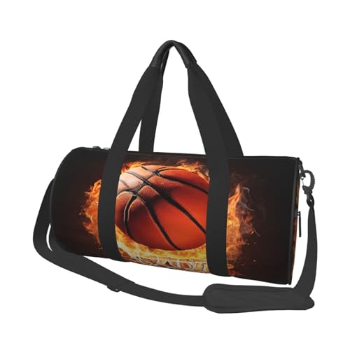 Basketball-Reisetaschen und Sporttaschen mit großem Fassungsvermögen, ringförmige Griffe an der Oberseite, Wochenendhandtaschen und runde Gepäcktaschen, können sowohl von Männern als auch von Frauen von XDCYWBZDBC
