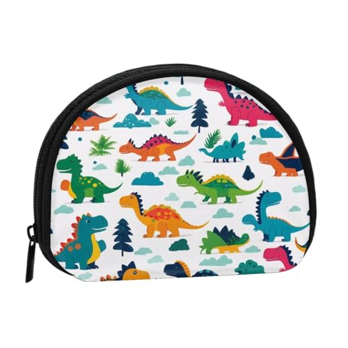 Bunte Dinosaurier-Minis-Aufbewahrungstasche, kleine Münzbörse mit Minis mit Reißverschluss, Kleingeldbörse für Münzen, Schlüssel, Sie können auch alle kleinen Gegenstände aufbewahren, die Sie wollen, von XDCYWBZDBC