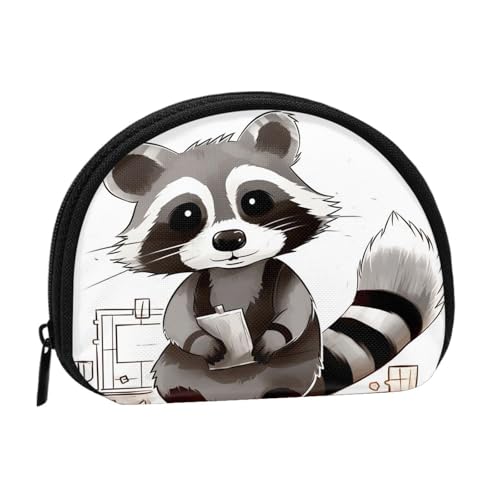 Cartoon Cute Waschbär Minis Aufbewahrungstasche Shell Wallet Kleine Münzbörse mit Minis mit Reißverschluss Kleingeld Geldbörse für Münzen Schlüssel Sie können auch alle kleinen Gegenstände von XDCYWBZDBC