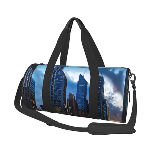 Chicago Illinois USA große Kapazität Reisetaschen und Sporttaschen Ringförmige Griffe an der Oberseite Wochenendhandtaschen und runde Gepäcktaschen können sowohl von Männern als auch von Frauen von XDCYWBZDBC