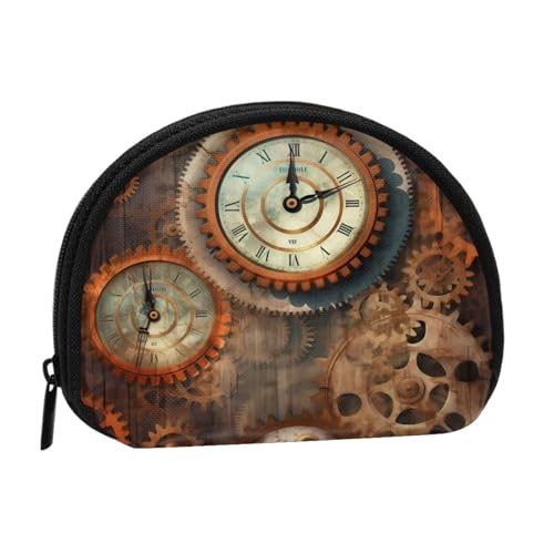 Clocks and Gears Minis Aufbewahrungstasche Shell Wallet Kleine Münzbörse mit Minis mit Reißverschluss Kleingeldbörse für Münzschlüssel Sie können auch alle kleinen Gegenstände aufbewahren, die Sie von XDCYWBZDBC