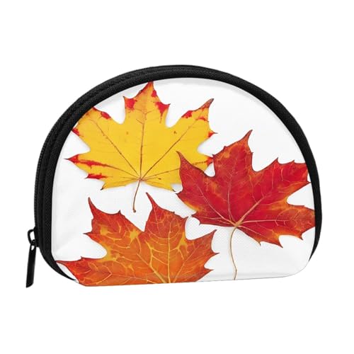 Fall Leaf Minis Aufbewahrungstasche Shell Wallet Kleine Münzbörse mit Minis mit Reißverschluss Kleingeldbörse für Münzschlüssel Sie können auch alle kleinen Gegenstände aufbewahren, die Sie wollen, von XDCYWBZDBC
