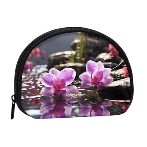 Flowers in Spa Minis Aufbewahrungstasche Shell Wallet Kleine Münzbörse mit Minis mit Reißverschluss Kleingeldbörse für Münzschlüssel Sie können auch alle kleinen Gegenstände aufbewahren, die Sie von XDCYWBZDBC