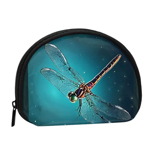 Galaxy Animal Libelle Minis Aufbewahrungstasche Shell Wallet Kleine Münzbörse mit Minis mit Reißverschluss Kleingeldbörse für Münzschlüssel Sie können auch alle kleinen Gegenstände aufbewahren, die von XDCYWBZDBC