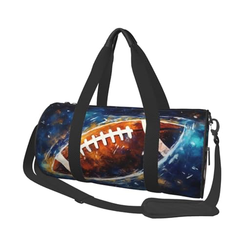 Galaxy Space Football große Kapazität Reisetasche und Sporttaschen Ringförmige Griffe an der Oberseite Wochenendhandtaschen und runde Gepäcktaschen können sowohl von Männern als auch von Frauen von XDCYWBZDBC