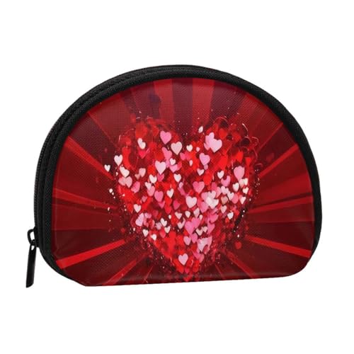 Happy Valentine's Day Minis Storage Bag Shell Wallet Small Coin Purse mit Mini mit Reißverschluss Wechseln Tasche für Münzschlüssel Sie können auch alle kleinen Gegenstände aufbewahren, die Sie von XDCYWBZDBC